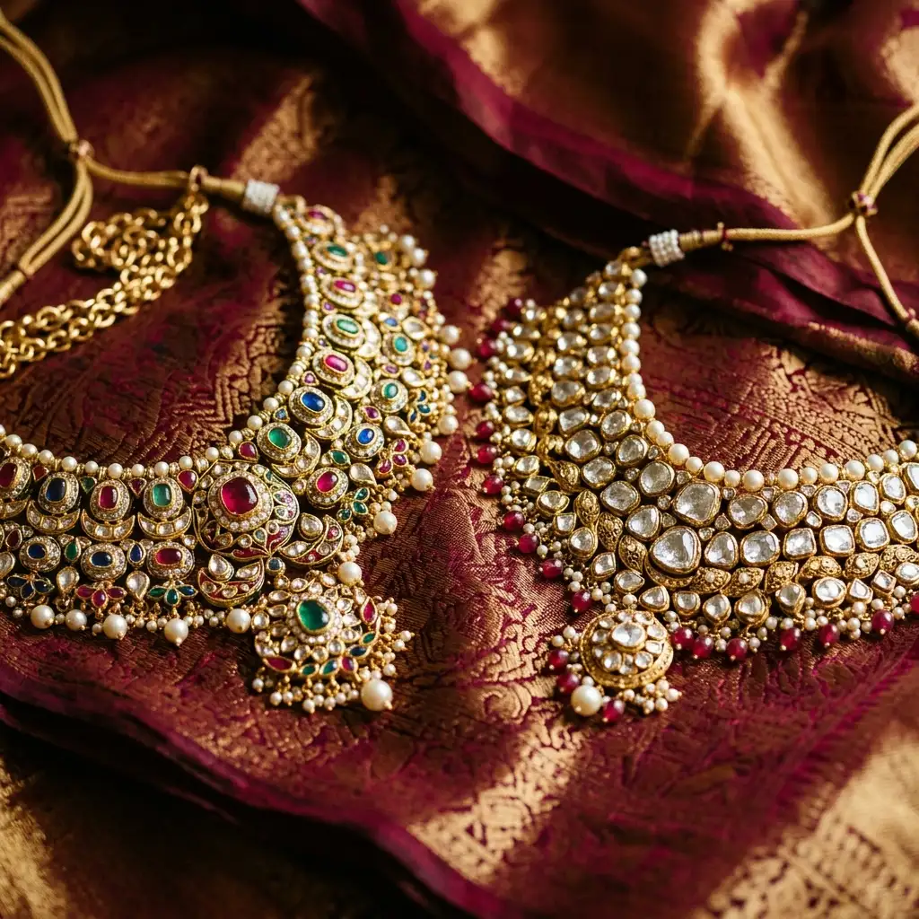 kundan vs polki jewellery difference
